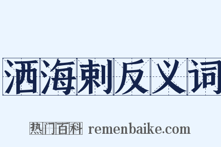 洒海剌反义词是什么意思的图片